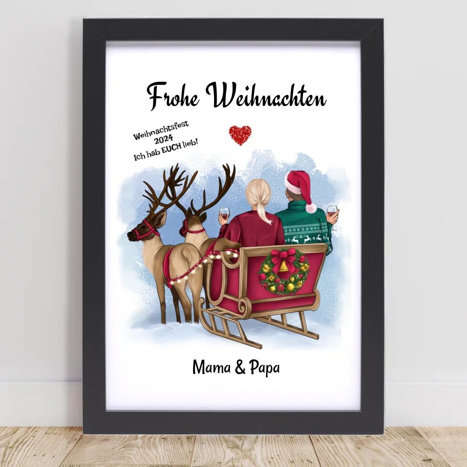 Eltern Bild Weihnachtsgeschenk personalisiert - Cantty
