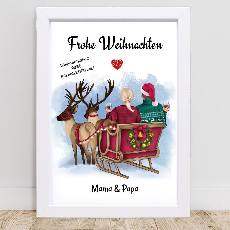 Eltern Bild Weihnachtsgeschenk personalisiert - Cantty
