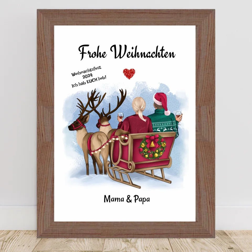 Eltern Bild Weihnachtsgeschenk personalisiert - Cantty
