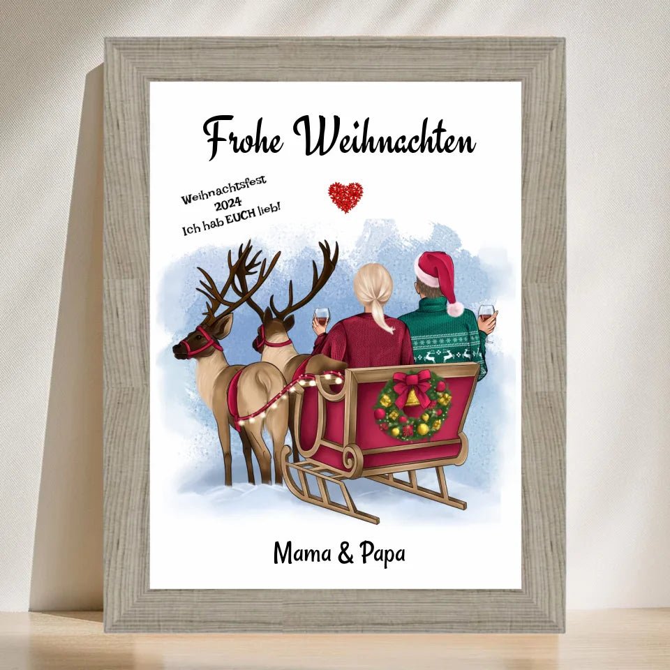Eltern Bild Weihnachtsgeschenk personalisiert - Cantty