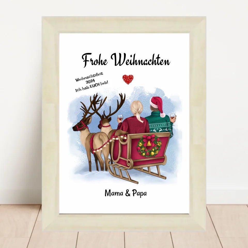 Eltern Bild Weihnachtsgeschenk personalisiert - Cantty