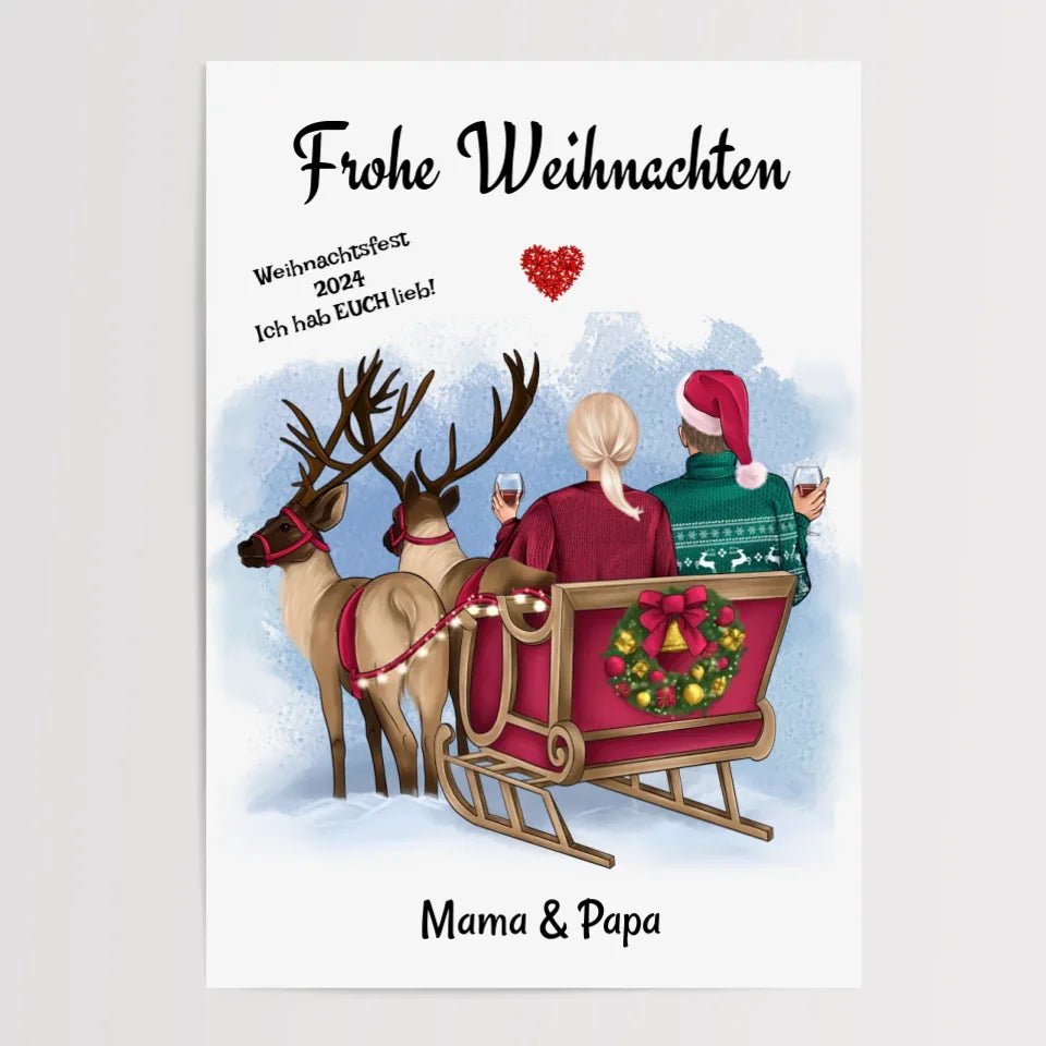 Eltern Bild Weihnachtsgeschenk personalisiert - Cantty