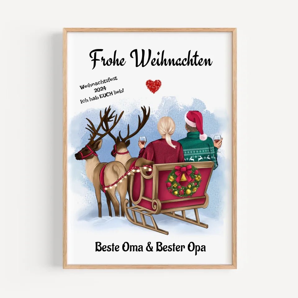 Großeltern Poster Oma & Opa Weihnachtsgeschenk - Cantty