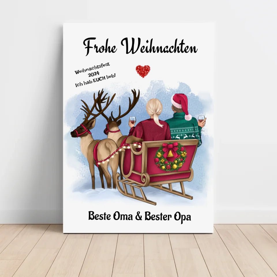Großeltern Poster Oma & Opa Weihnachtsgeschenk - Cantty