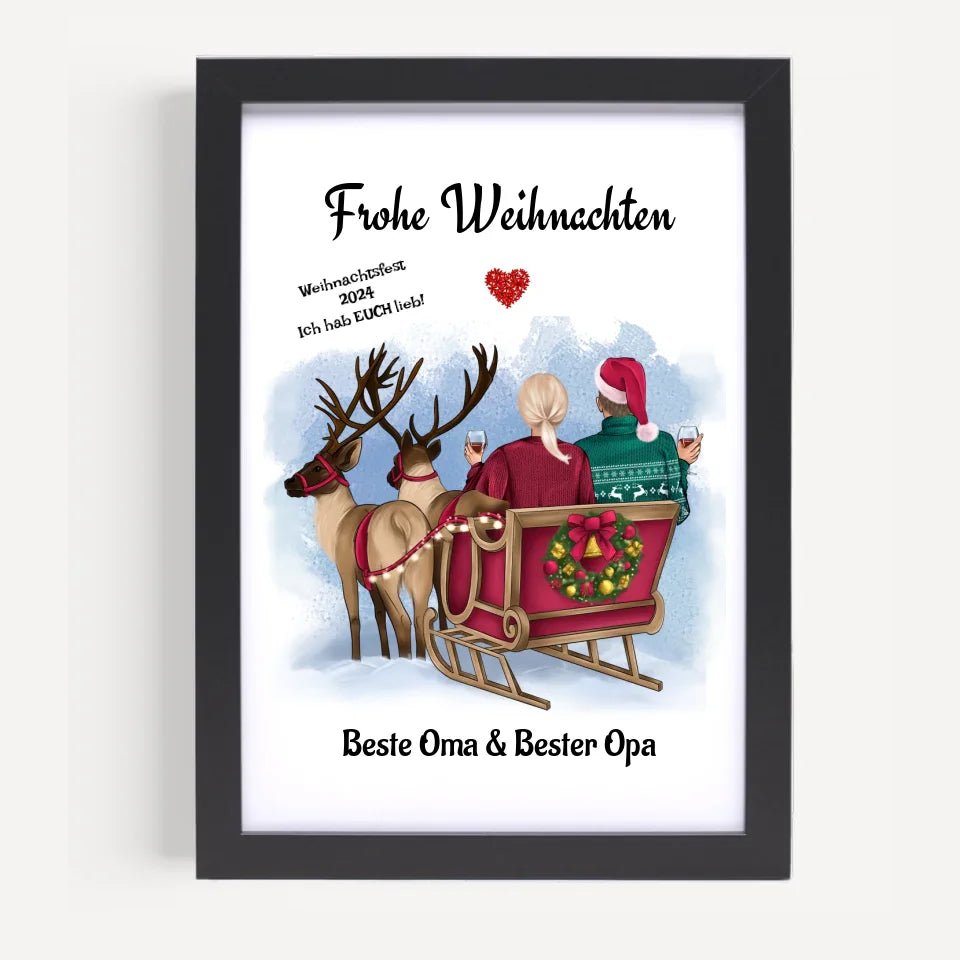 Großeltern Poster Oma & Opa Weihnachtsgeschenk - Cantty