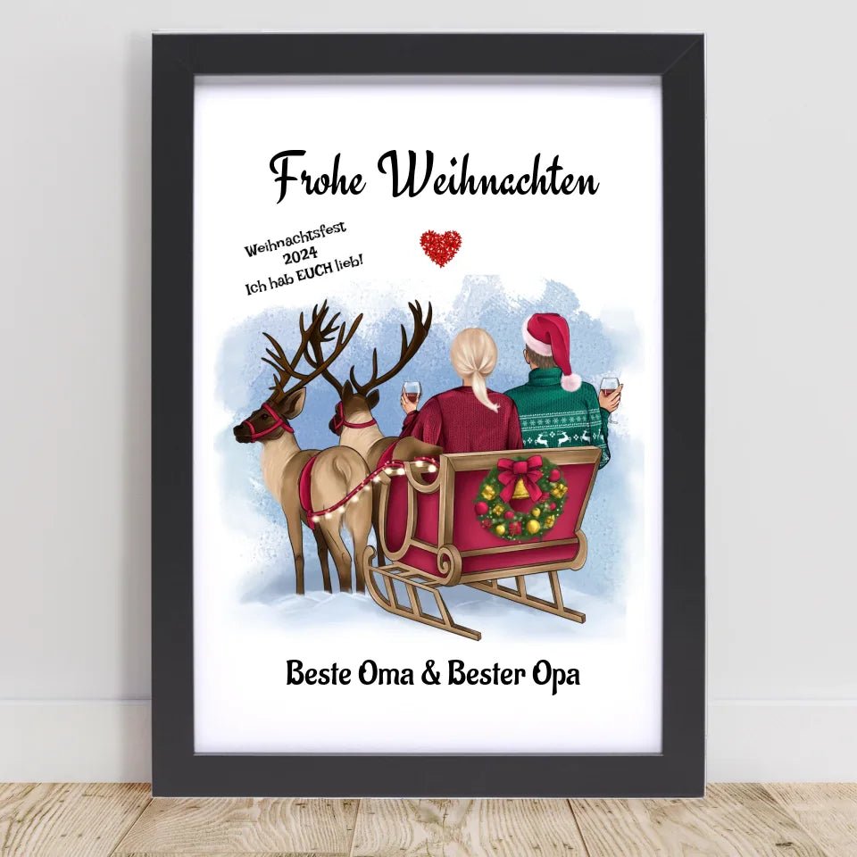 Großeltern Poster Oma & Opa Weihnachtsgeschenk - Cantty