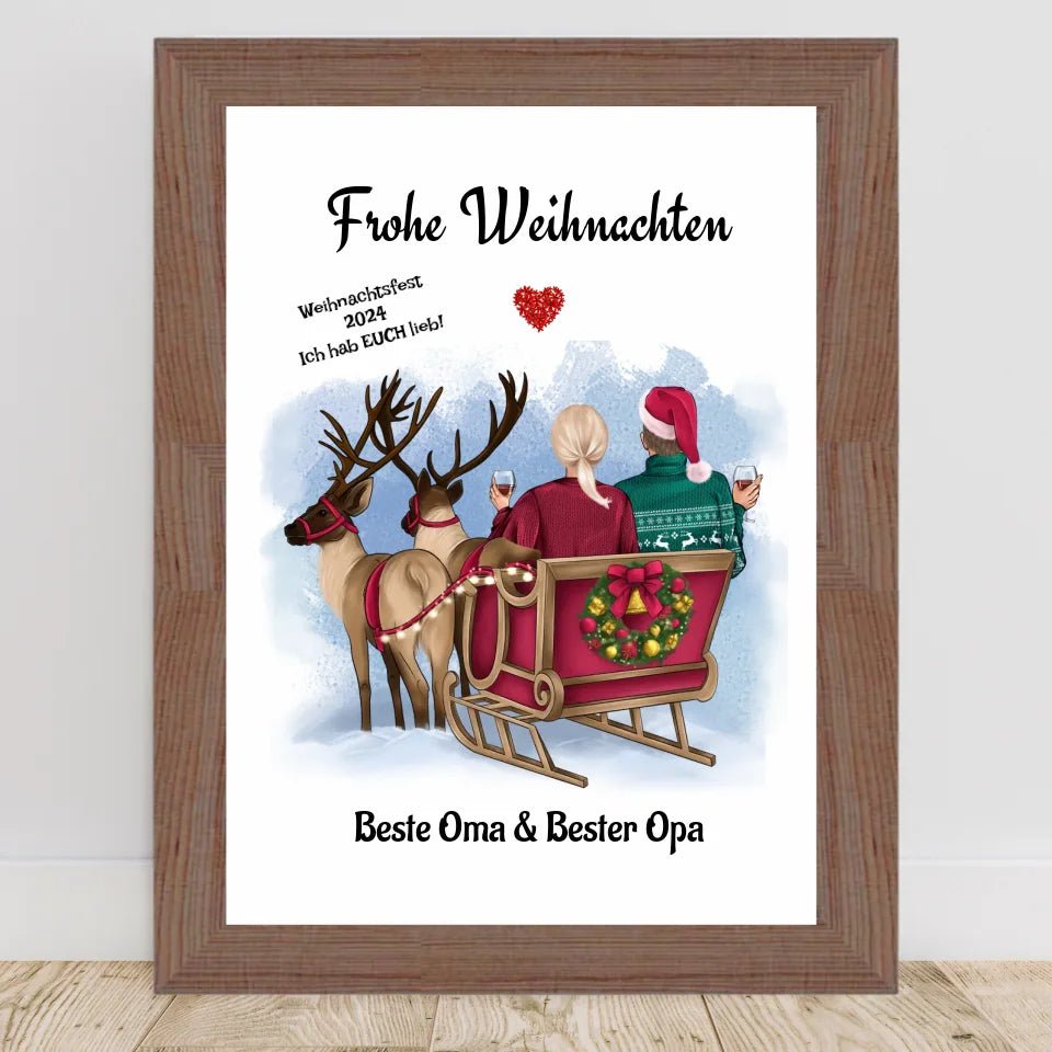 Großeltern Poster Oma & Opa Weihnachtsgeschenk - Cantty