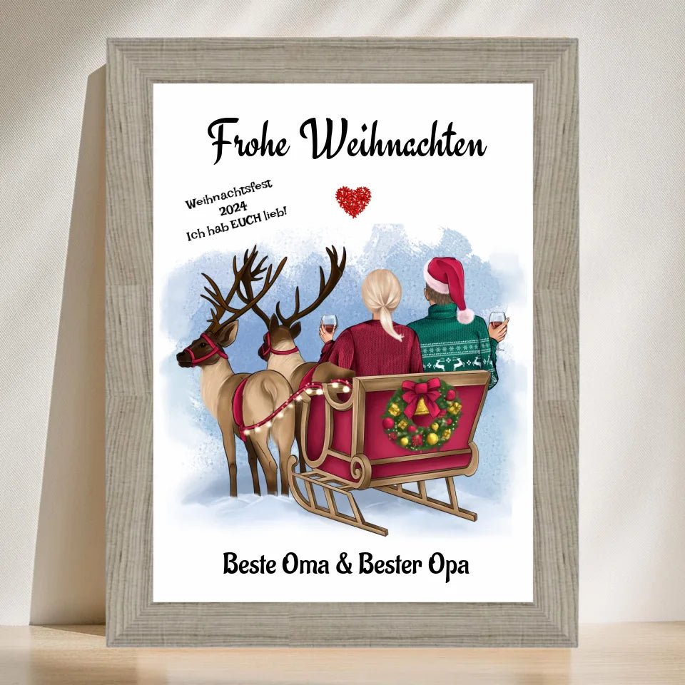 Großeltern Poster Oma & Opa Weihnachtsgeschenk - Cantty