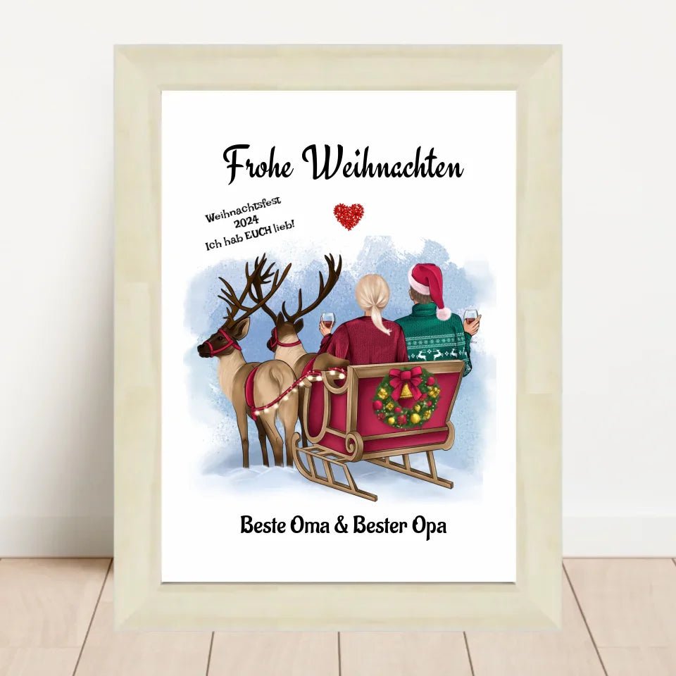 Großeltern Poster Oma & Opa Weihnachtsgeschenk - Cantty
