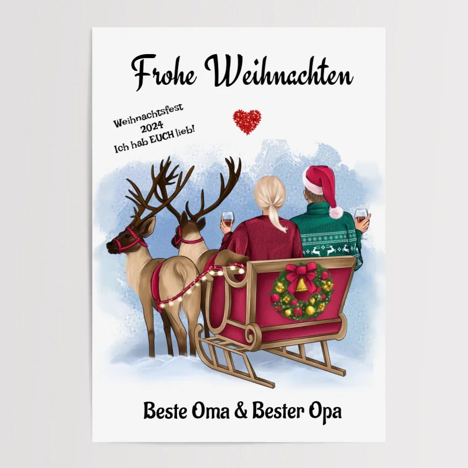 Großeltern Poster Oma & Opa Weihnachtsgeschenk - Cantty