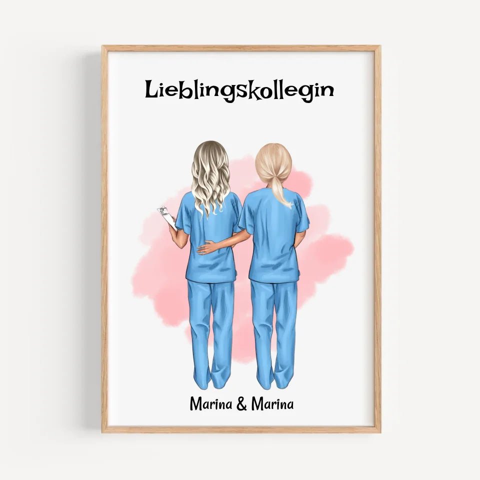 Weihnachtsgeschenk Krankenschwester & Altenpflegerin Bild personalisiert - Cantty