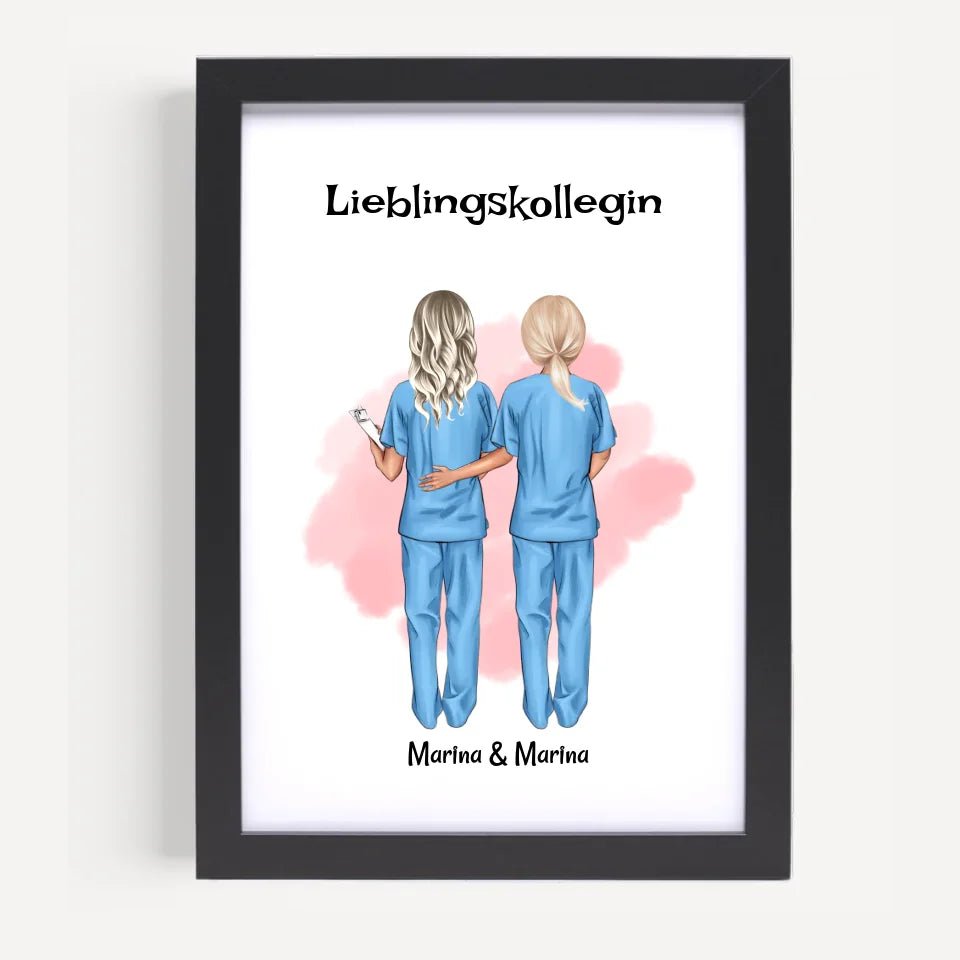 Weihnachtsgeschenk Krankenschwester & Altenpflegerin Bild personalisiert - Cantty