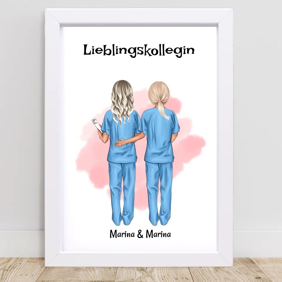Weihnachtsgeschenk Krankenschwester & Altenpflegerin Bild personalisiert - Cantty