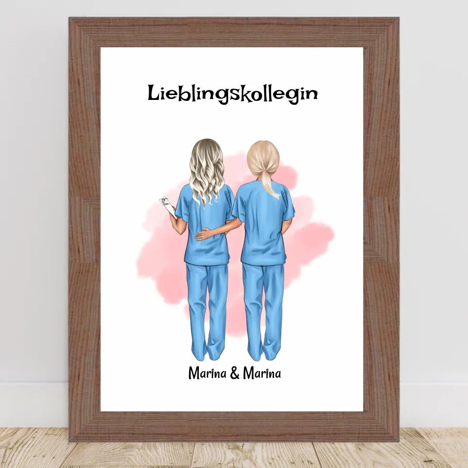 Weihnachtsgeschenk Krankenschwester & Altenpflegerin Bild personalisiert - Cantty