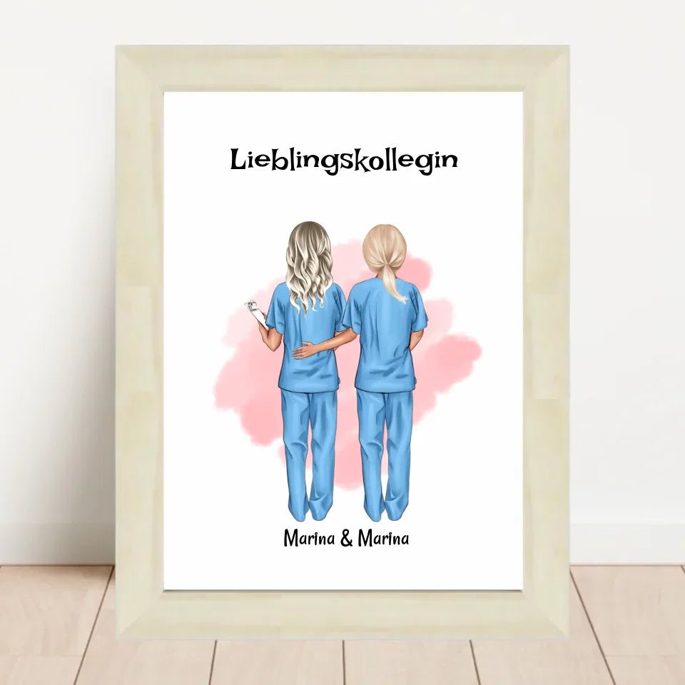 Weihnachtsgeschenk Krankenschwester & Altenpflegerin Bild personalisiert - Cantty