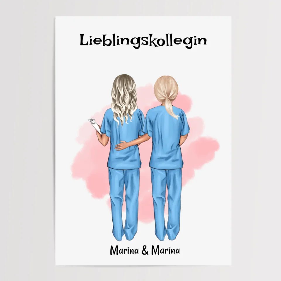 Weihnachtsgeschenk Krankenschwester & Altenpflegerin Bild personalisiert - Cantty