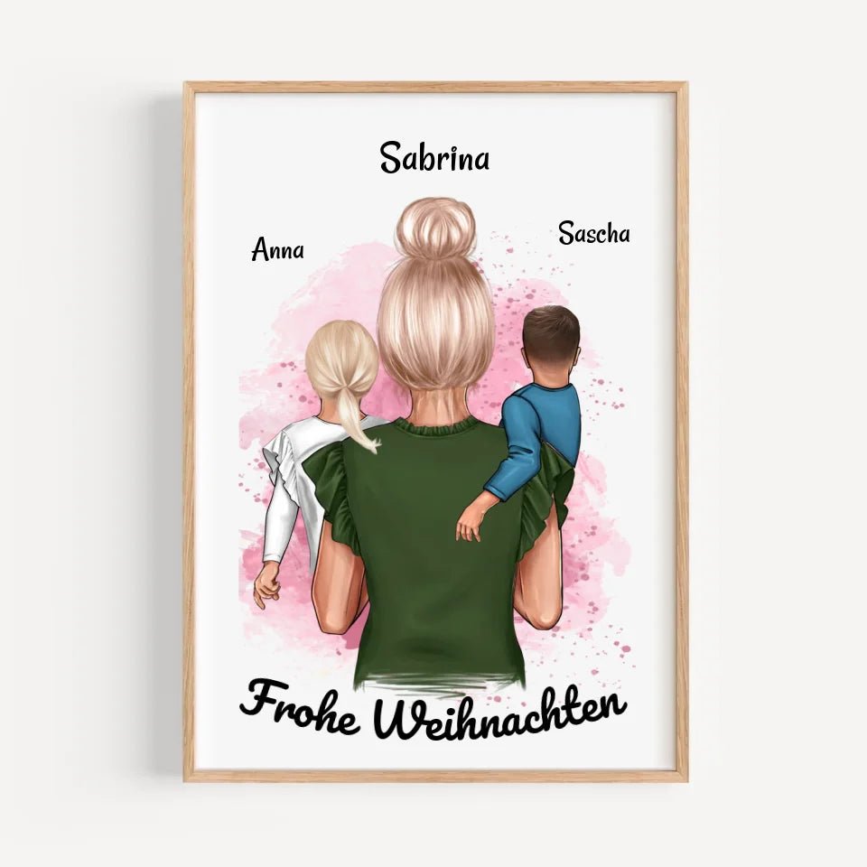 Personalisiertes Patentante Poster Geschenk Weihnachten - Cantty