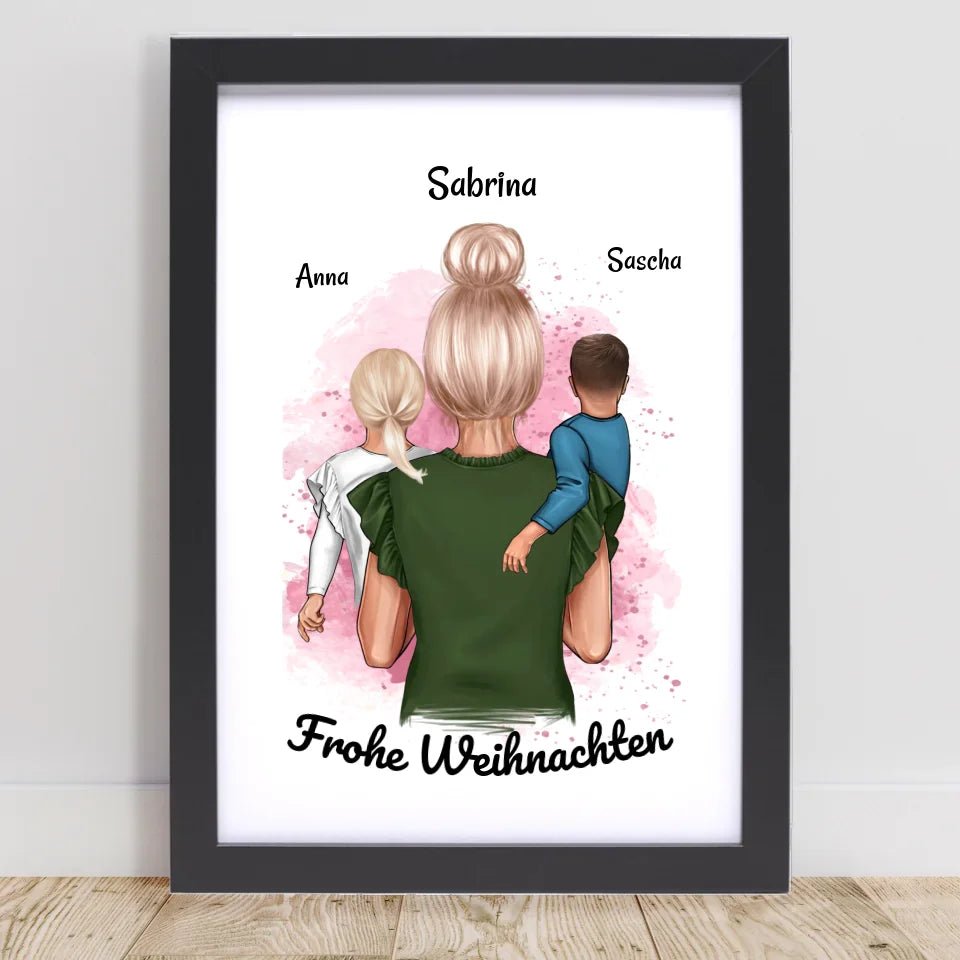 Personalisiertes Patentante Poster Geschenk Weihnachten - Cantty