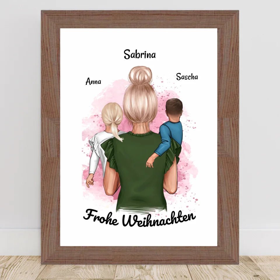 Personalisiertes Patentante Poster Geschenk Weihnachten - Cantty