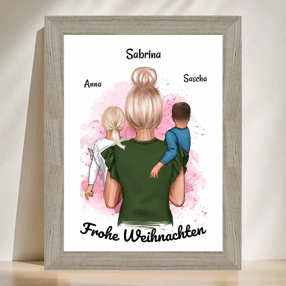 Personalisiertes Patentante Poster Geschenk Weihnachten - Cantty