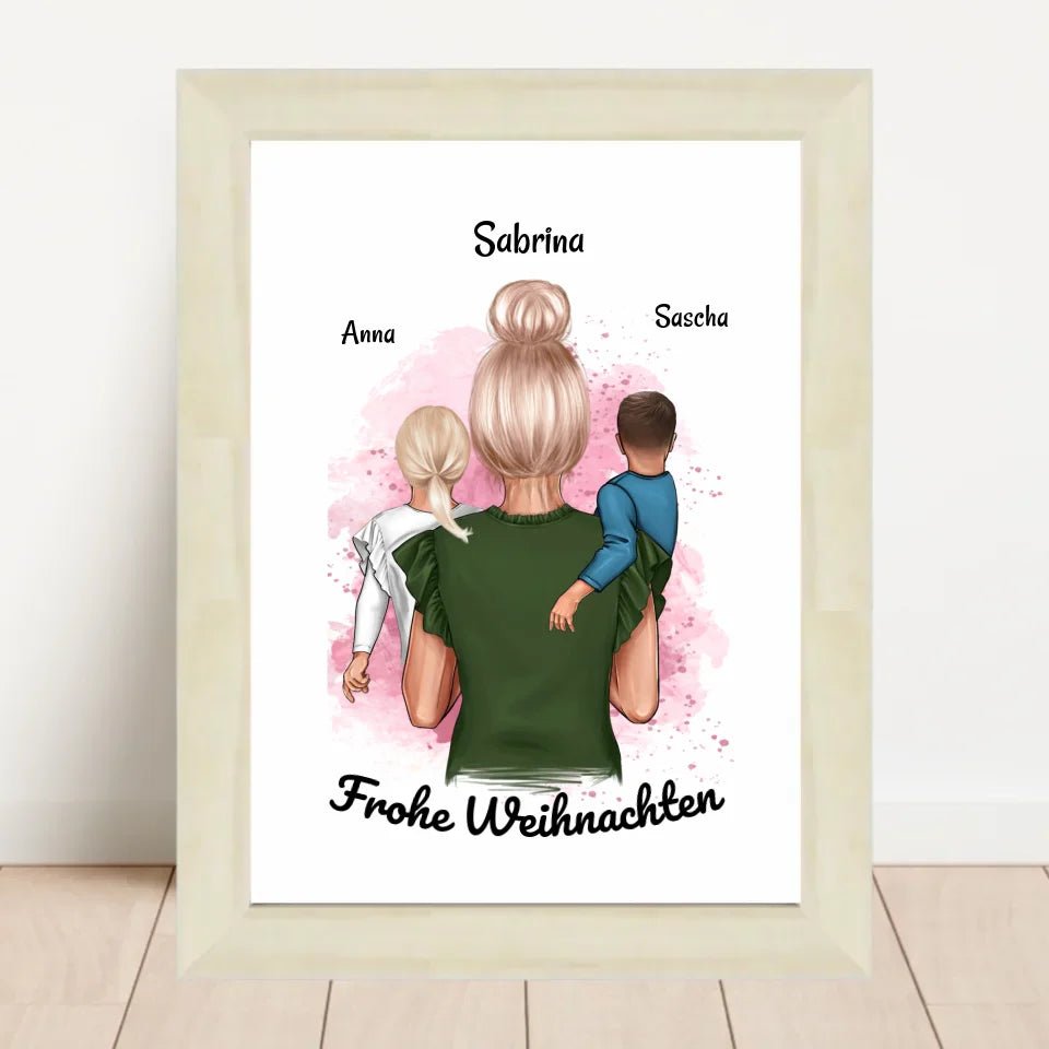 Personalisiertes Patentante Poster Geschenk Weihnachten - Cantty