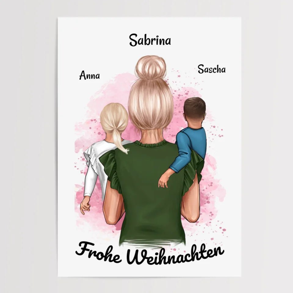 Personalisiertes Patentante Poster Geschenk Weihnachten - Cantty
