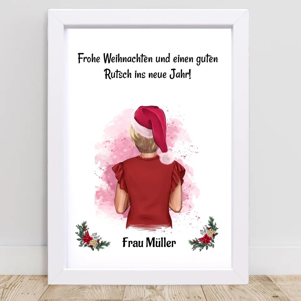 Erzieherin & Betreuerin Weihnachtsgeschenk Bild personalisiert - Cantty