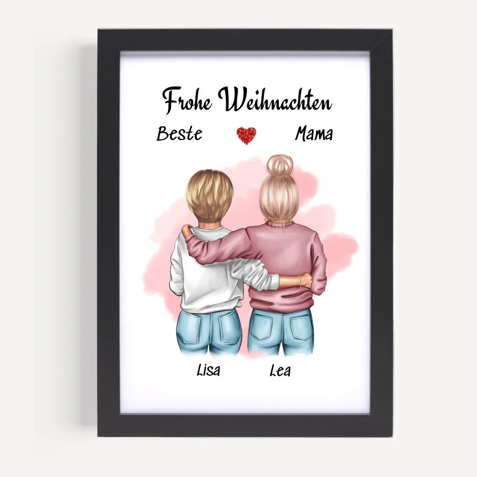 Weihnachtsgeschenk Mutter Tochter Posterdruck - Cantty