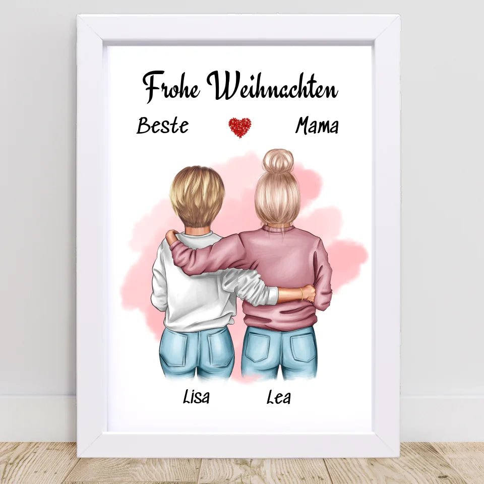 Weihnachtsgeschenk Mutter Tochter Posterdruck - Cantty