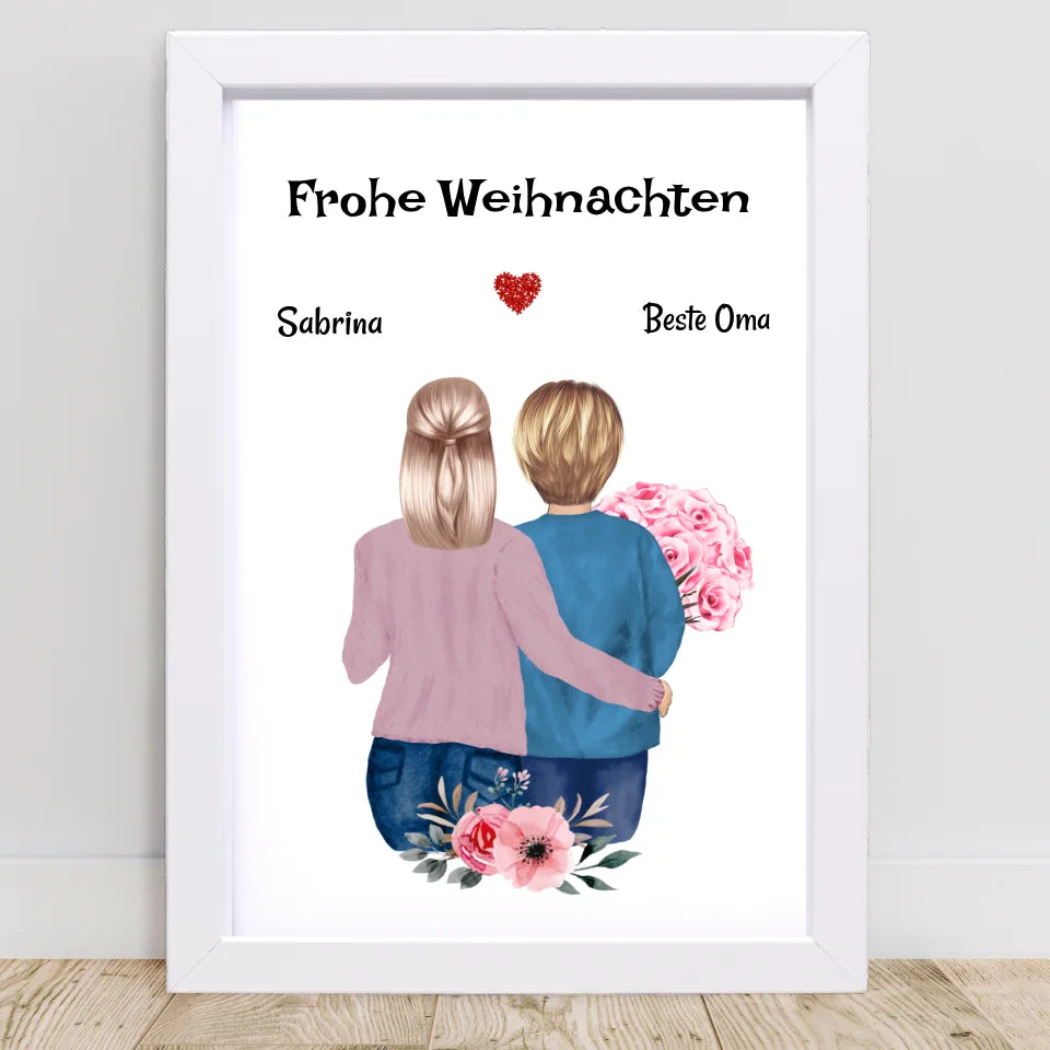 Poster mit Rahmen Weiß 2