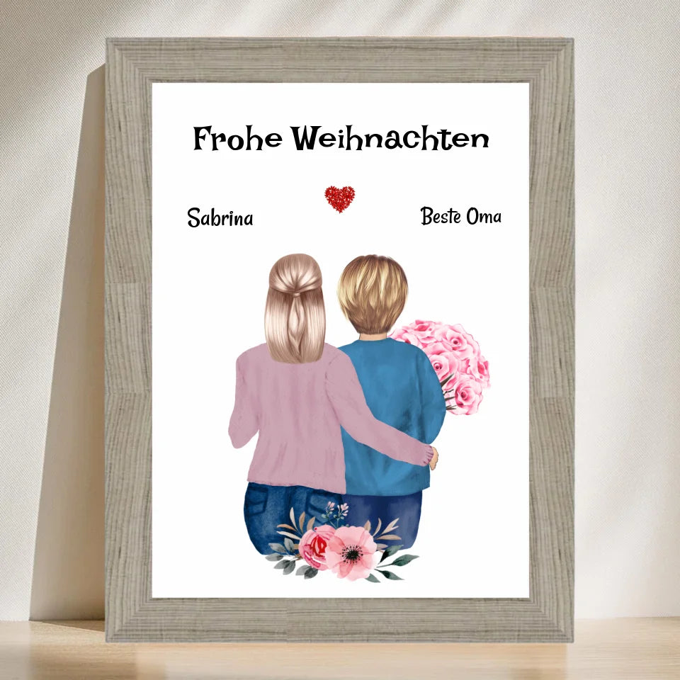 Poster mit Rahmen Beige 3