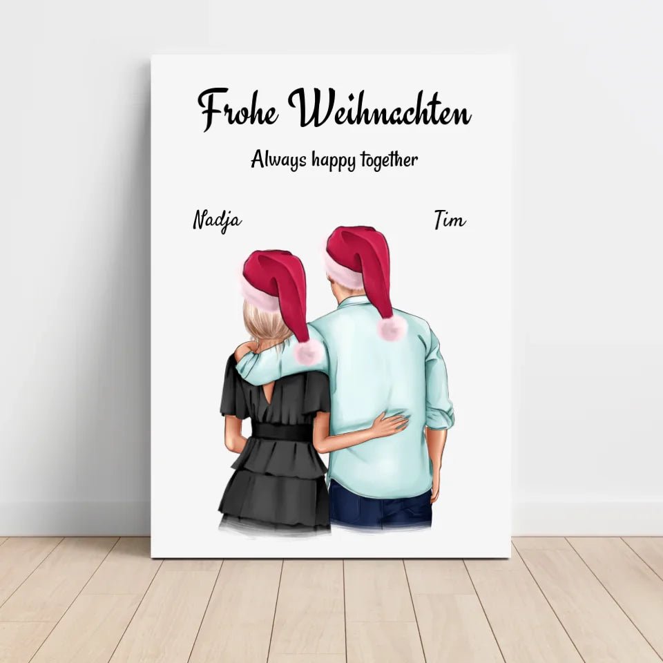 Freund Freundin Weihnachtsbild Geschenk selber gestalten - Cantty