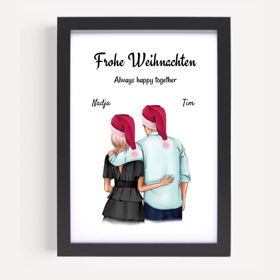 Freund Freundin Weihnachtsbild Geschenk selber gestalten - Cantty