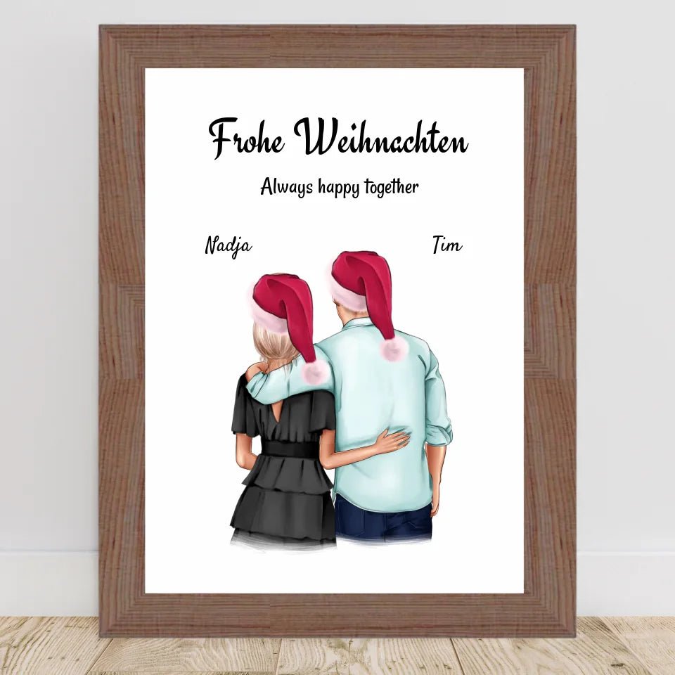 Freund Freundin Weihnachtsbild Geschenk selber gestalten - Cantty