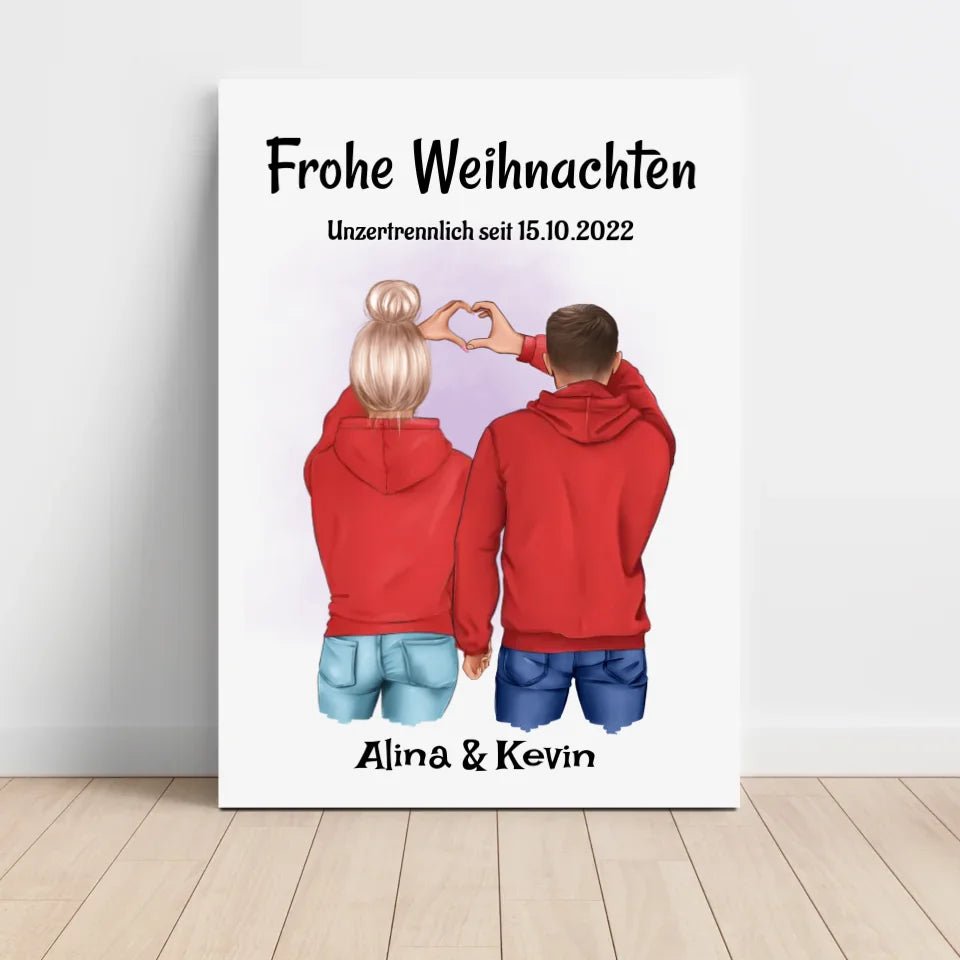 Weihnachtsgeschenk Paar Poster personalisiert - Cantty