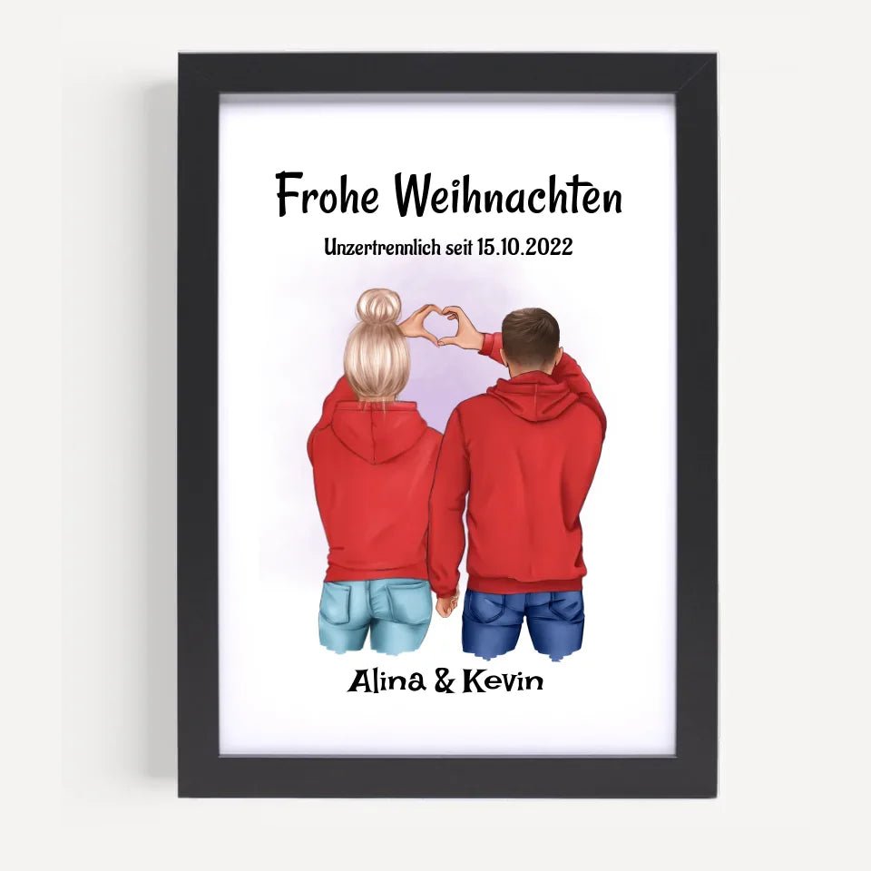 Weihnachtsgeschenk Paar Poster personalisiert - Cantty