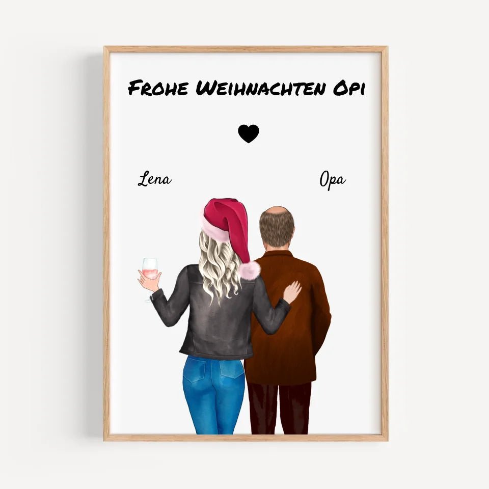 Opa Enkeltochter Bild Geschenk Weihnachten - Cantty