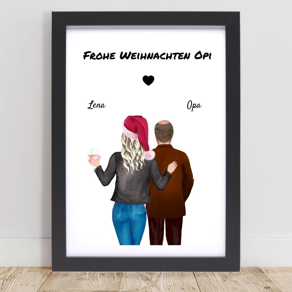 Opa Enkeltochter Bild Geschenk Weihnachten - Cantty