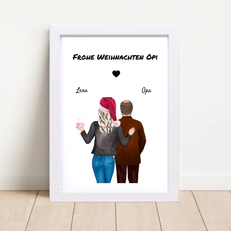 Opa Enkeltochter Bild Geschenk Weihnachten - Cantty