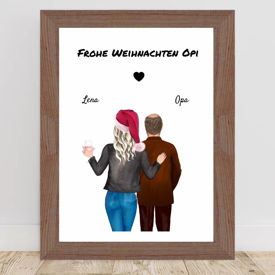Opa Enkeltochter Bild Geschenk Weihnachten - Cantty