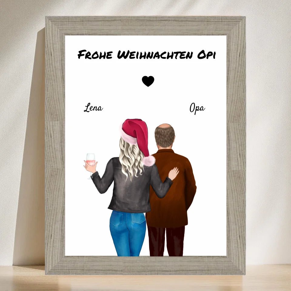Opa Enkeltochter Bild Geschenk Weihnachten - Cantty