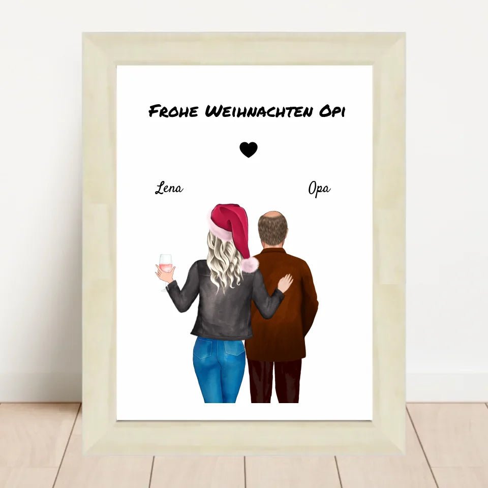 Opa Enkeltochter Bild Geschenk Weihnachten - Cantty