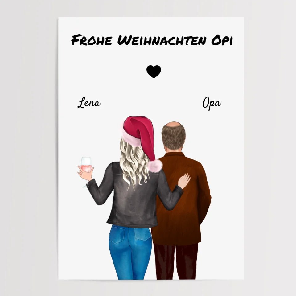 Opa Enkeltochter Bild Geschenk Weihnachten - Cantty