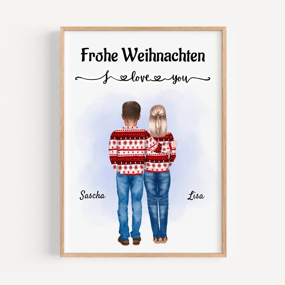 Personalisiertes Bild Weihnachtsgeschenk für Frau - Cantty