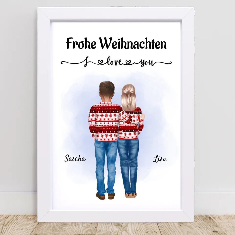 Personalisiertes Bild Weihnachtsgeschenk für Frau - Cantty