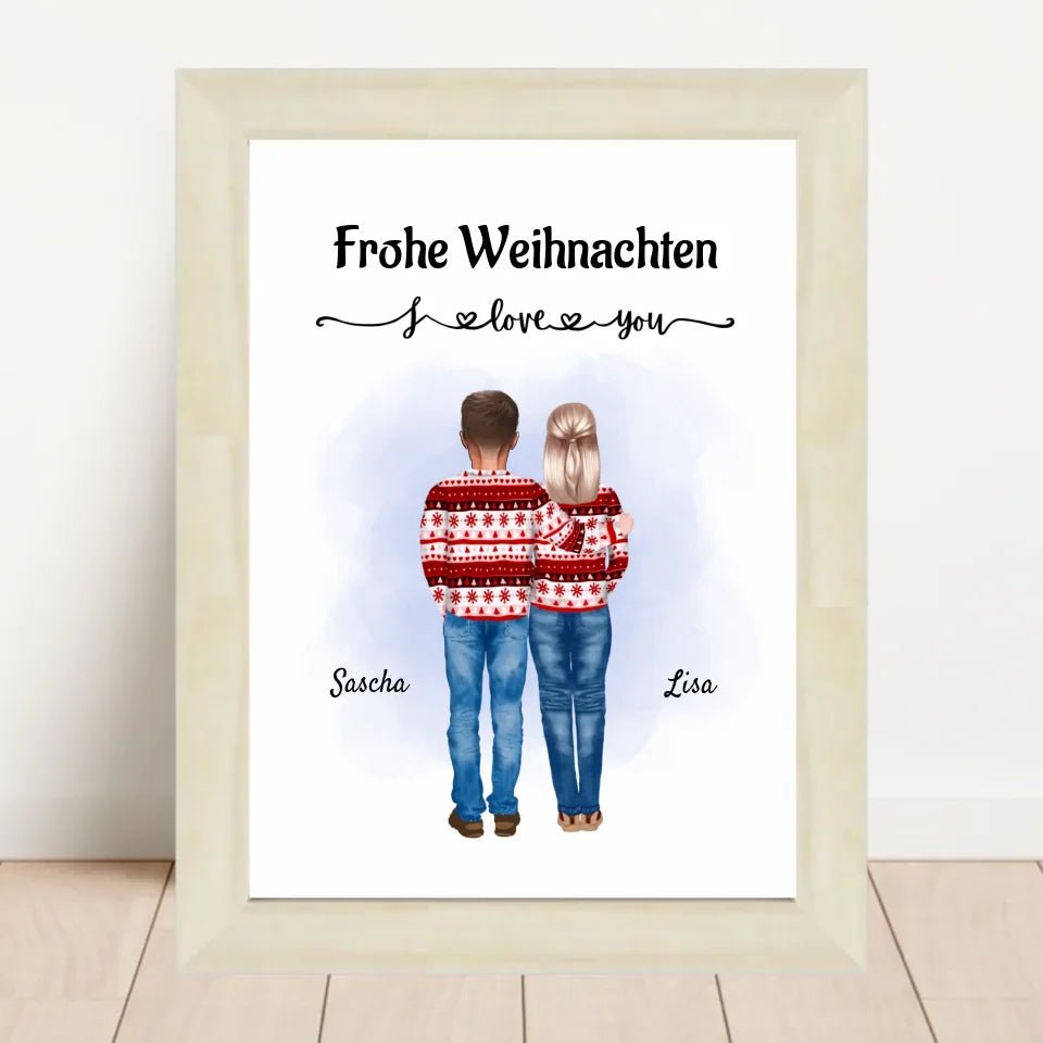 Personalisiertes Bild Weihnachtsgeschenk für Frau - Cantty