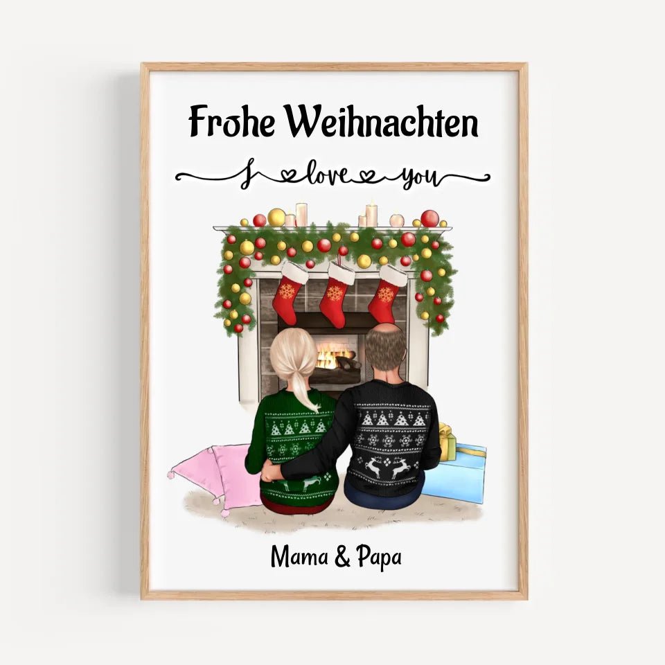 Personalisiertes Poster Weihnachtsgeschenk für die Eltern - Cantty