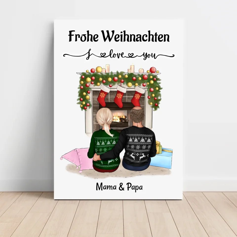Personalisiertes Poster Weihnachtsgeschenk für die Eltern - Cantty