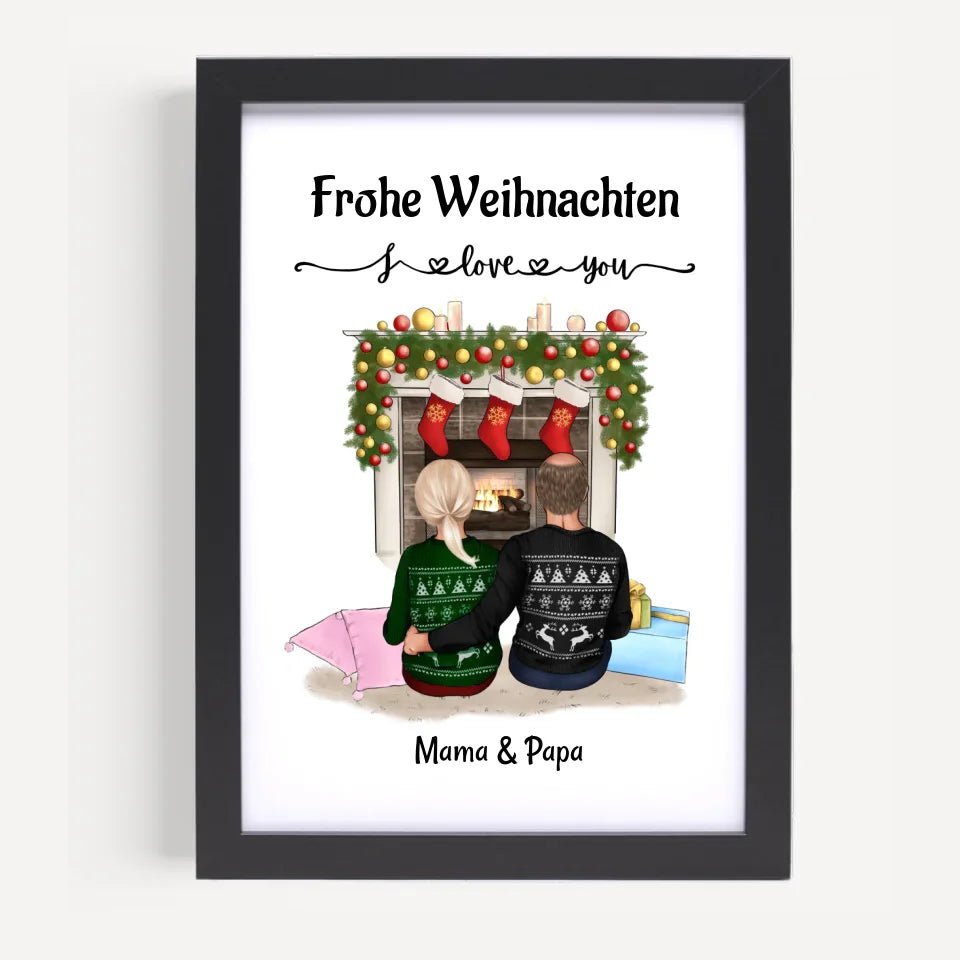 Personalisiertes Poster Weihnachtsgeschenk für die Eltern - Cantty