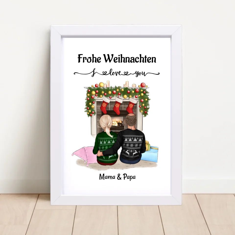 Personalisiertes Poster Weihnachtsgeschenk für die Eltern - Cantty
